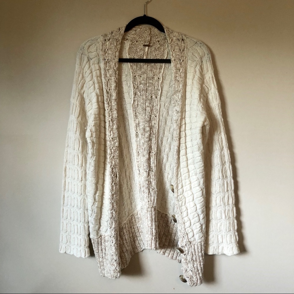 FREE PEOPLE LONG SWEATER CARDIGAN WITH BUTTONS